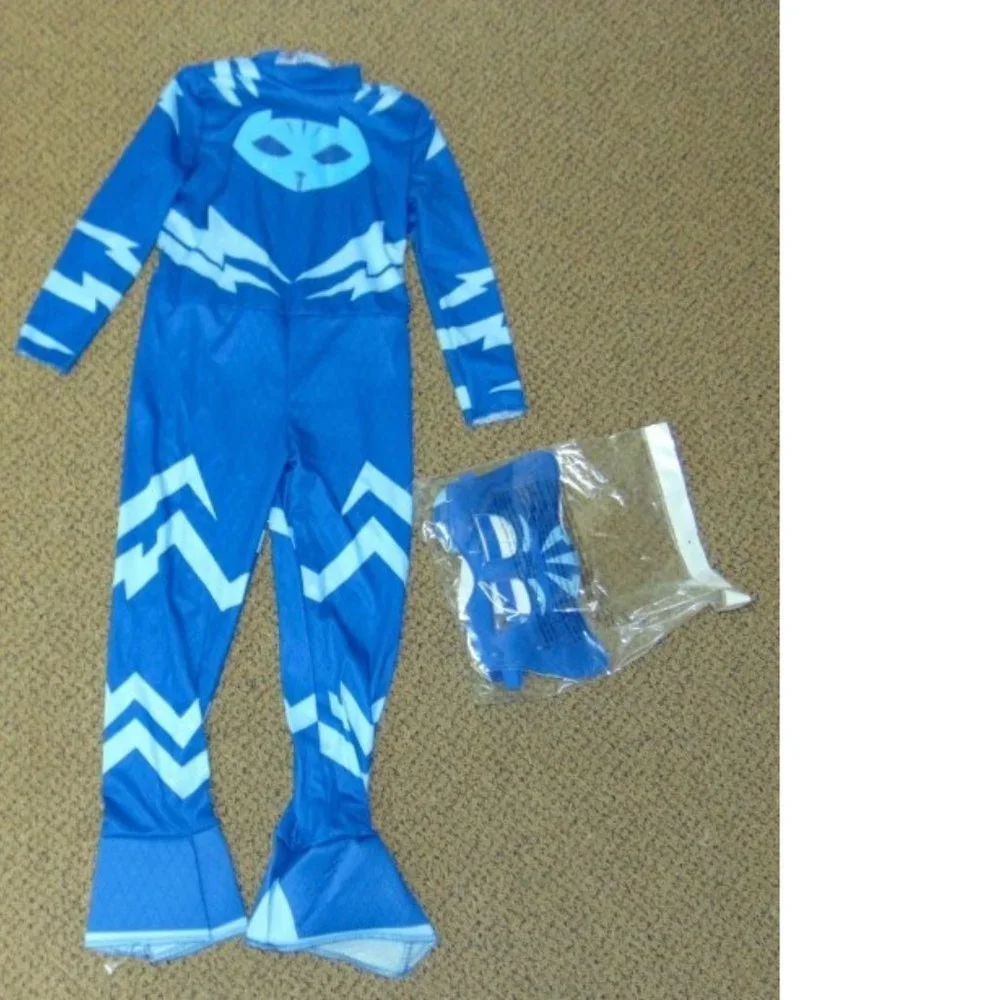 PJ Masks Catboy Light Up Halloween Costume 4/6 Jumpsuit 3 Pc Toddler Boys